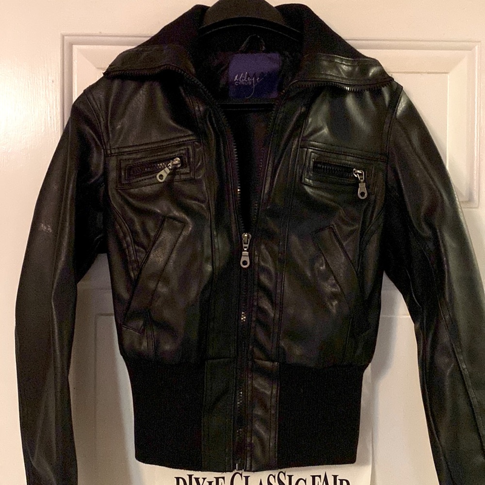 Miley Cyrus leather jacket